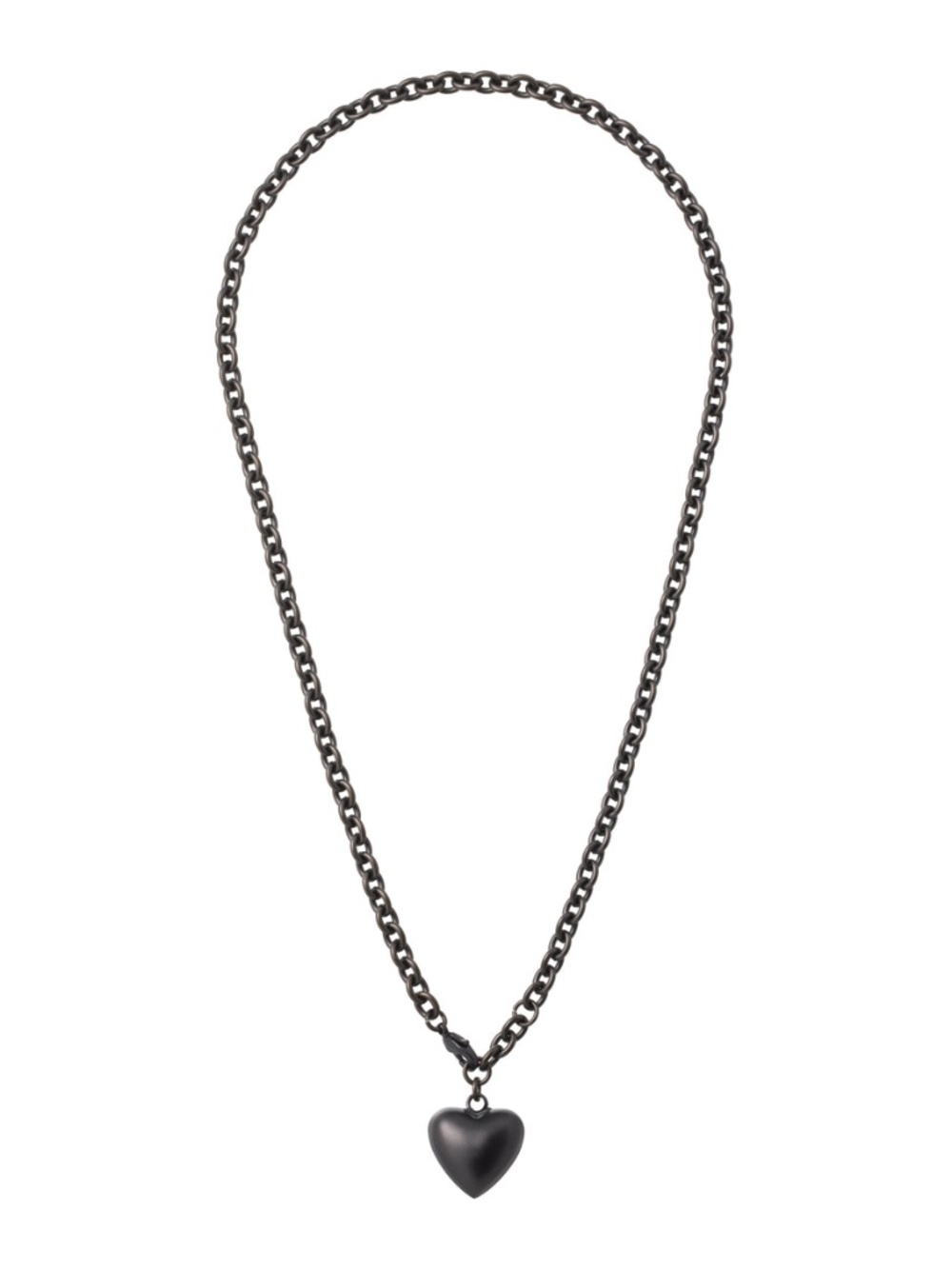 Roxanne Assoulin The Mini Puffy Heart Necklace Black